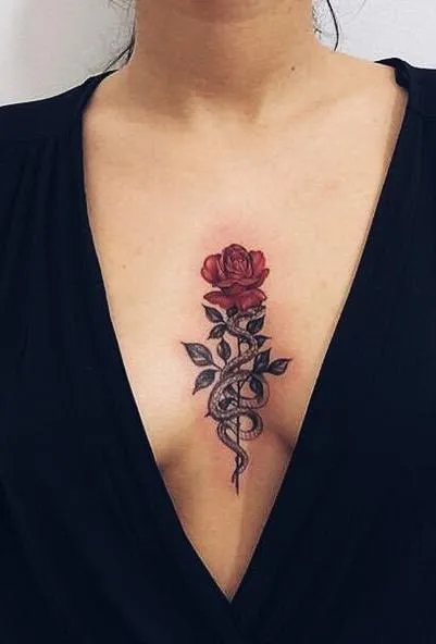 35+ Designs Popular Middle Chest Tattoo Female